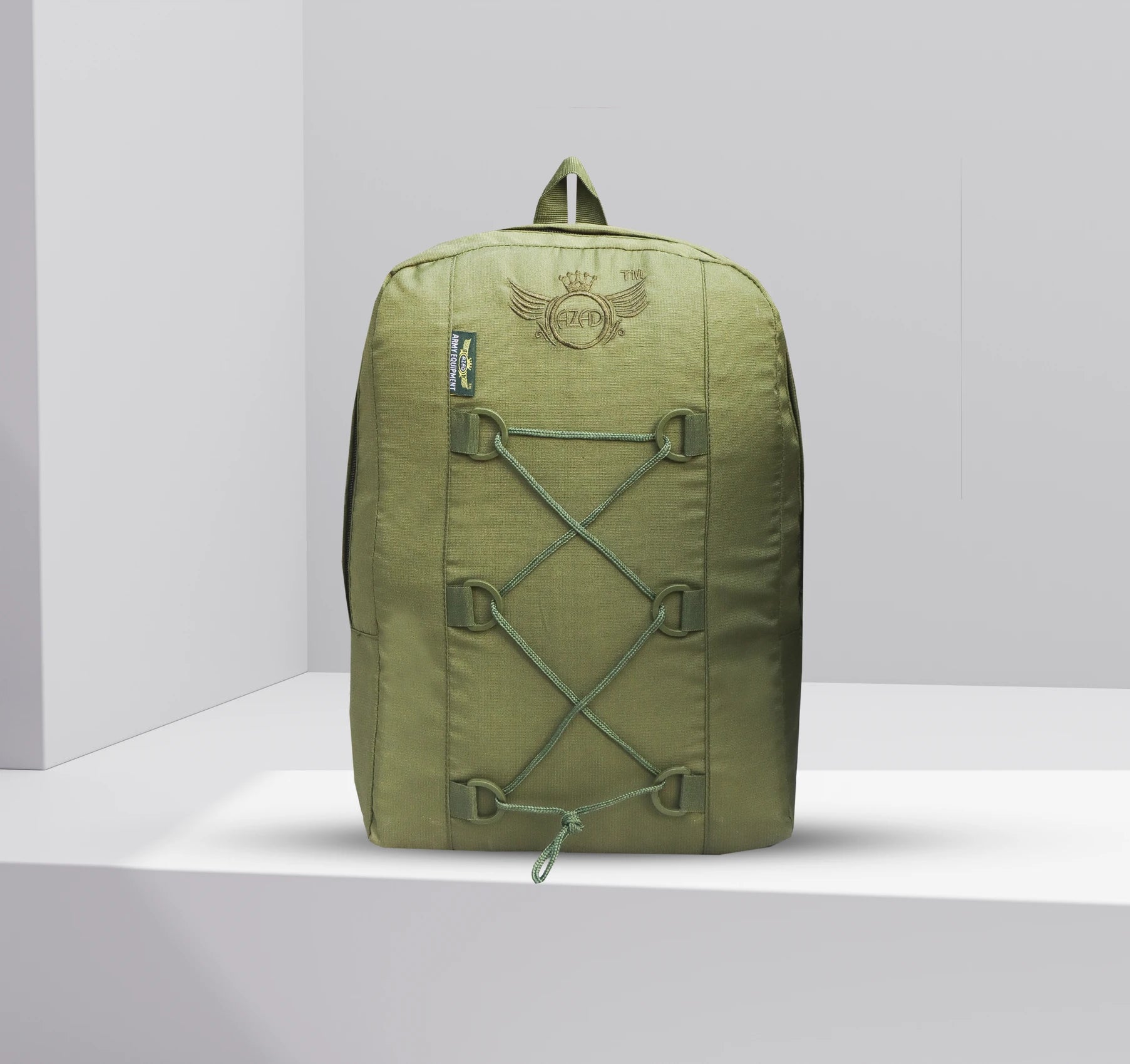 AZAD GEARS ARMY 15 LTR BACKPACK WITH EXTRA SPACE WITH 1 COMPARTMENT FOR TREKKING AND TRAVELLING | MEN & WOMEN | ARMY GREEN |FREE SIZE