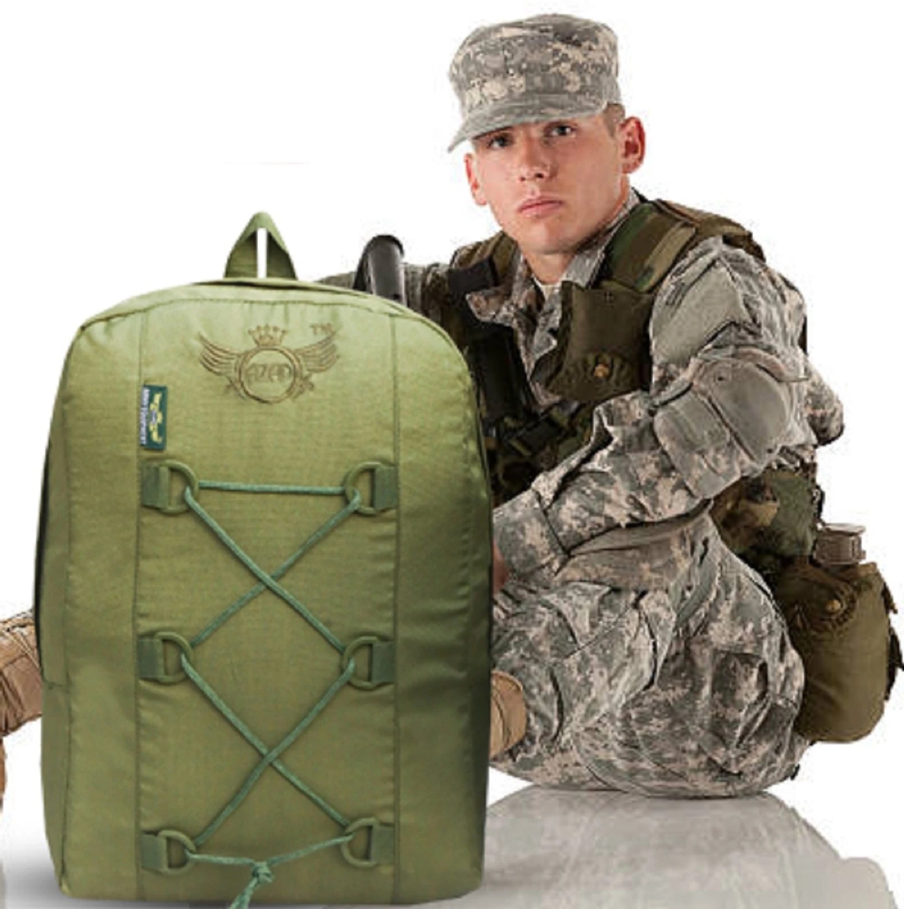 AZAD GEARS ARMY 15 LTR BACKPACK WITH EXTRA SPACE WITH 1 COMPARTMENT FOR TREKKING AND TRAVELLING | MEN & WOMEN | ARMY GREEN |FREE SIZE