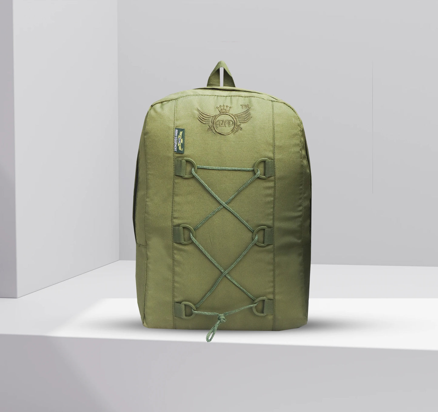 AZAD GEARS ARMY 15 LTR BACKPACK WITH EXTRA SPACE WITH 1 COMPARTMENT FOR TREKKING AND TRAVELLING | MEN & WOMEN | ARMY LITE GREEN |FREE SIZE