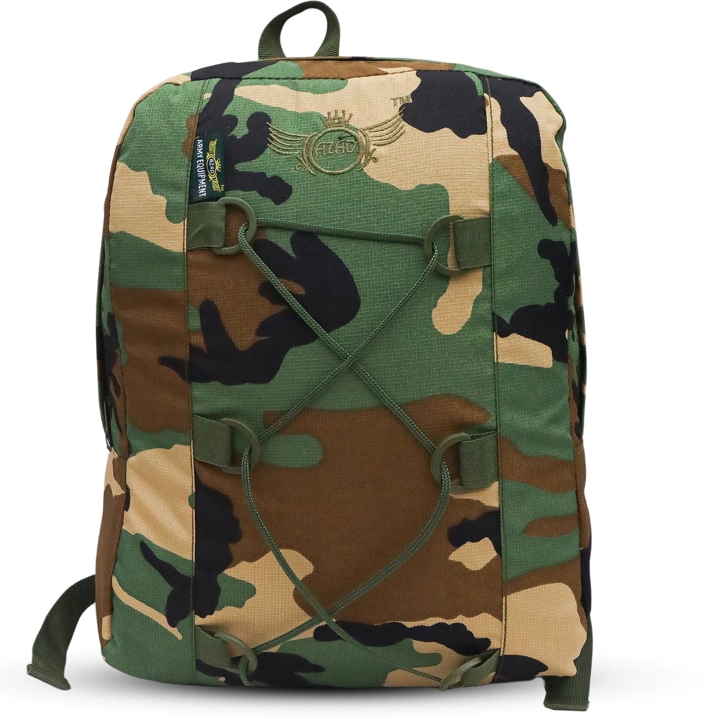 AZAD GEARS ARMY 15 LTR BACKPACK WITH EXTRA SPACE WITH 1 COMPARTMENT FOR TREKKING AND TRAVELLING | MEN & WOMEN | ARMY GREEN |FREE SIZE