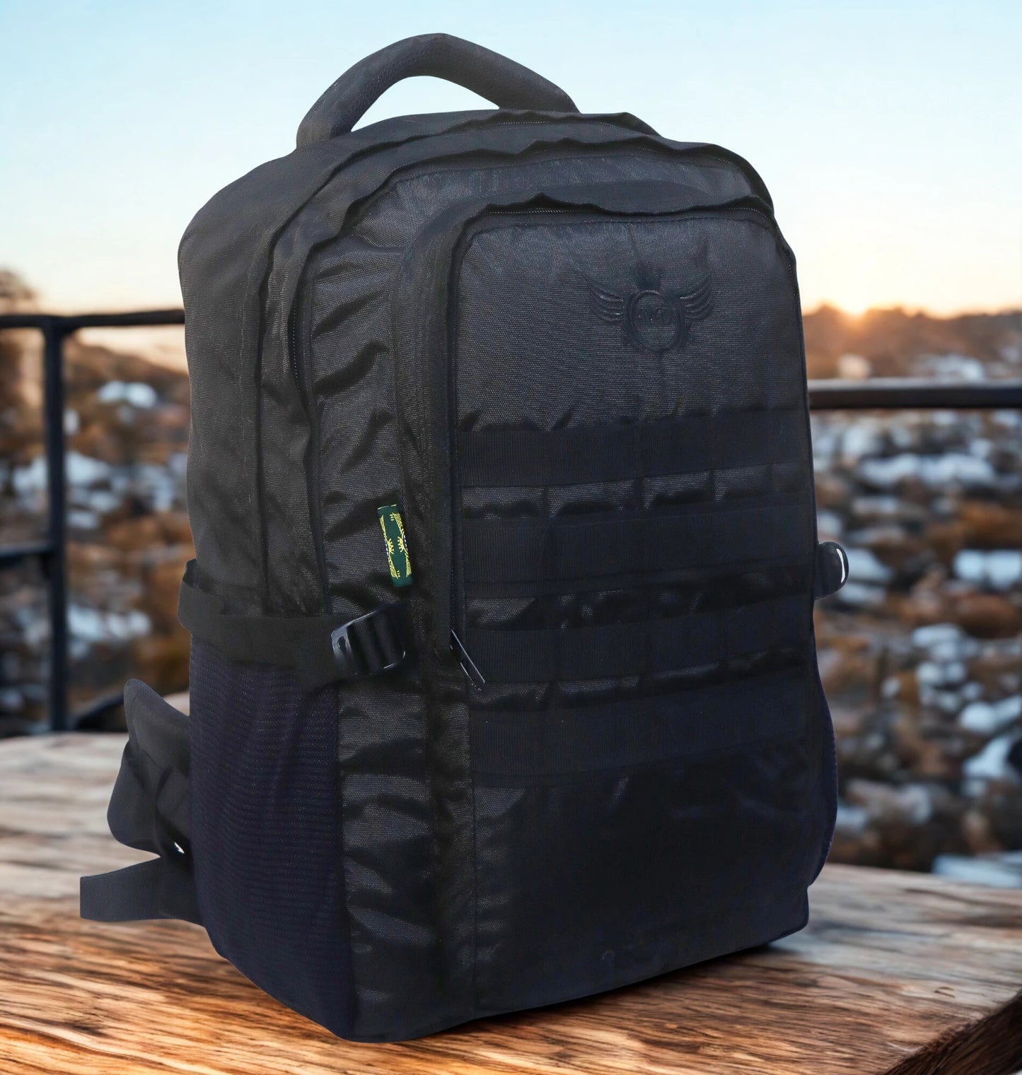 AZAD GEARS ARMY 35 LTR BACKPACK WITH EXTRA SPACE WITH 2 COMPARTMENT AND 1 POCKET FOR TREKKING AND TRAVELLING | MEN & WOMEN | ARMY BLACK| FREE SIZE