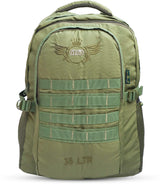 AZAD GEARS ARMY 35 LTR BACKPACK WITH EXTRA SPACE WITH 2 COMPARTMENT AND 1 POCKET FOR TREKKING AND TRAVELLING | MEN & WOMEN | ARMY GREEN| FREE SIZE