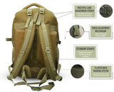 AZAD GEARS ARMY 45 LTR BACKPACK WITH EXTRA SPACE WITH 2 COMPARTMENT AND 1 POCKET FOR TREKKING AND TRAVELLING | MEN & WOMEN | ARMY LITE GREEN| FREE SIZE