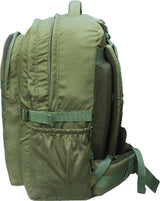 AZAD GEARS ARMY 45 LTR BACKPACK WITH EXTRA SPACE WITH 2 COMPARTMENT AND 1 POCKET FOR TREKKING AND TRAVELLING | MEN & WOMEN | ARMY GREEN| FREE SIZE