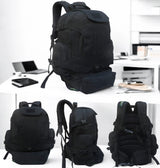 AZAD GEARS ARMY AMBUSH 85 LTR BACKPACK WITH SLING BAG AND EXTRA SPACE WITH 1 COMPARTMENT AND 6 POCKETS FOR TREKKING AND TRAVELLING | MEN & WOMEN | ARMY BLACK| FREE SIZE