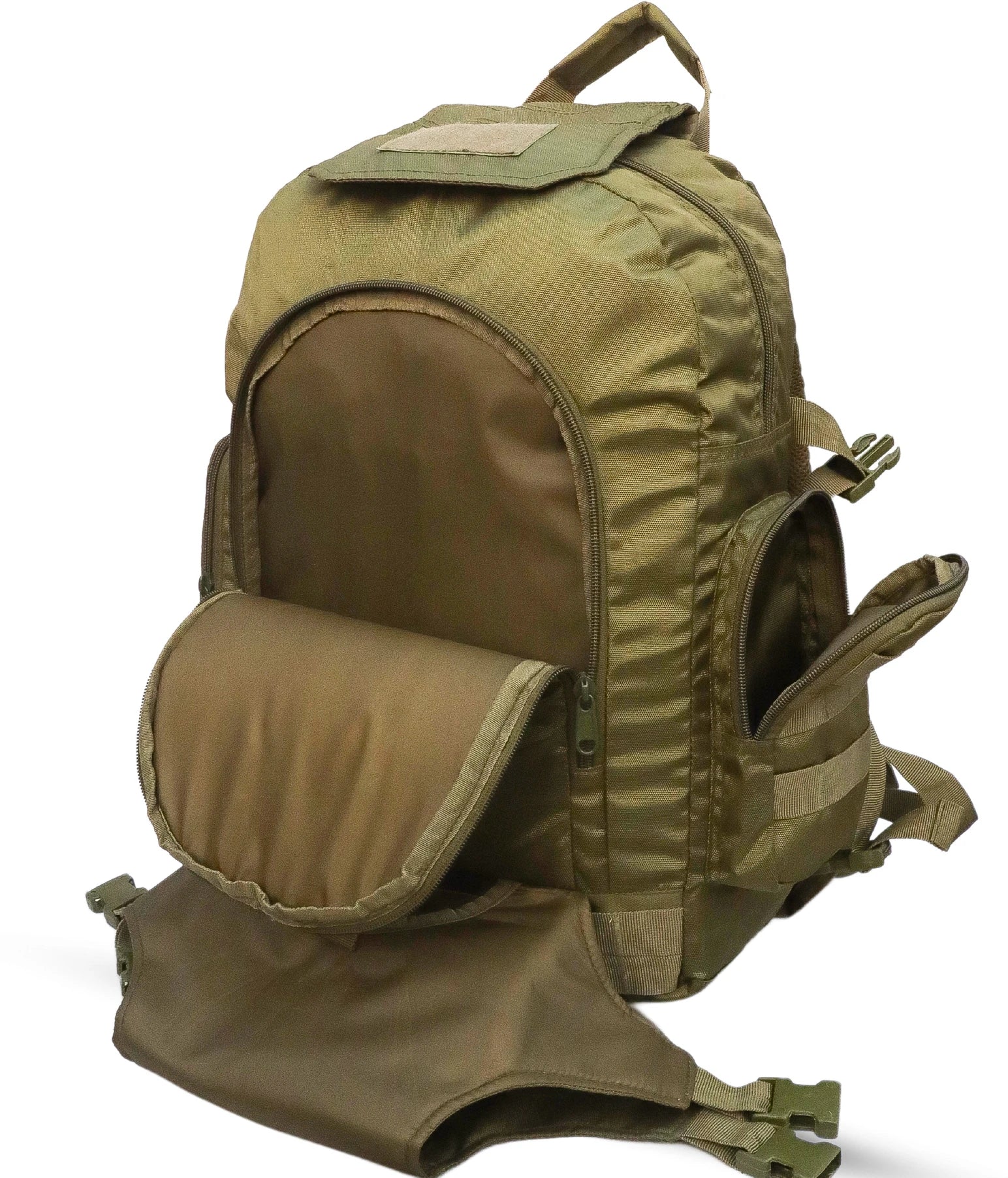 AZAD GEARS ARMY AMBUSH 85 LTR BACKPACK WITH SLING BAG AND EXTRA SPACE WITH 1 COMPARTMENT AND 6 POCKETS FOR TREKKING AND TRAVELLING | MEN & WOMEN | ARMY LITE GREEN| FREE SIZE
