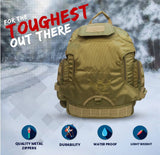 AZAD GEARS ARMY AMBUSH 85 LTR BACKPACK WITH SLING BAG AND EXTRA SPACE WITH 1 COMPARTMENT AND 6 POCKETS FOR TREKKING AND TRAVELLING | MEN & WOMEN | ARMY LITE GREEN| FREE SIZE
