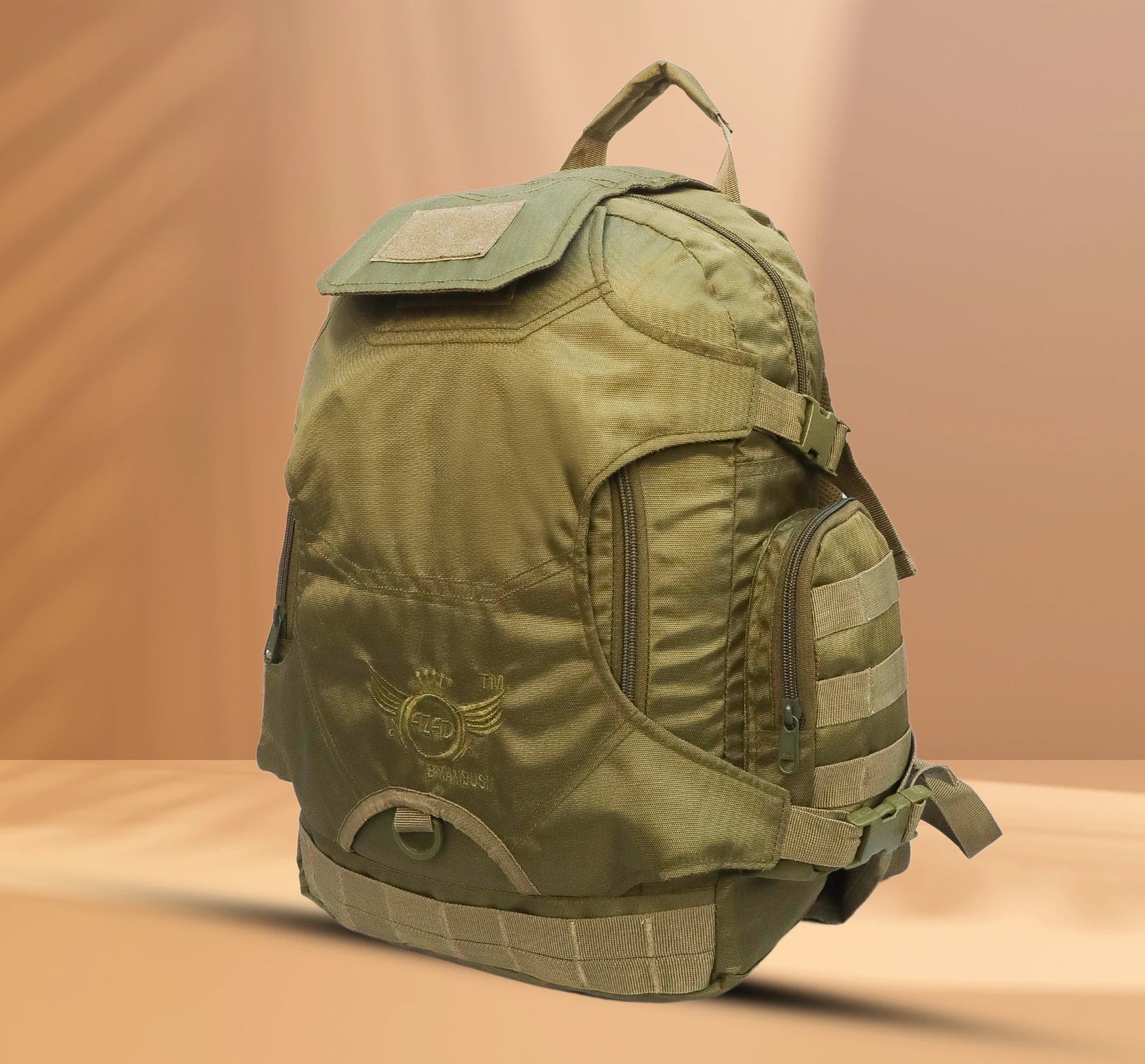 AZAD GEARS ARMY AMBUSH 85 LTR BACKPACK WITH SLING BAG AND EXTRA SPACE WITH 1 COMPARTMENT AND 6 POCKETS FOR TREKKING AND TRAVELLING | MEN & WOMEN | ARMY LITE GREEN| FREE SIZE