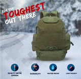 AZAD GEARS ARMY AMBUSH 85 LTR BACKPACK WITH SLING BAG AND EXTRA SPACE WITH 1 COMPARTMENT AND 6 POCKETS FOR TREKKING AND TRAVELLING | MEN & WOMEN | ARMY GREEN| FREE SIZE