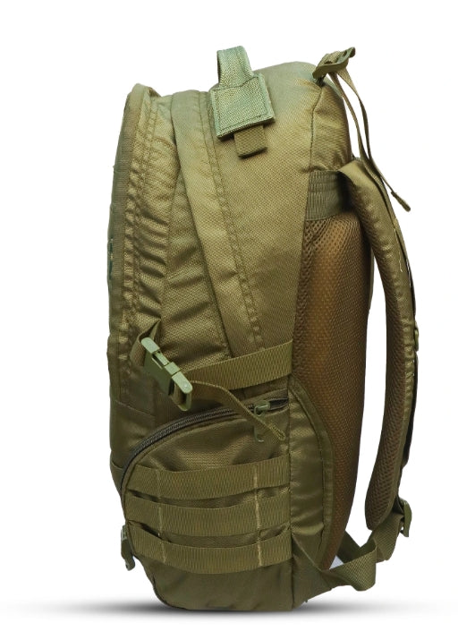 AZAD GEARS ARMY BULLET 40 LTR BACKPACK WITH EXTRA SPACE WITH 2 COMPARTMENT AND 3 POCKETS FOR TREKKING AND TRAVELLING | MEN & WOMEN | ARMY LITE GREEN | FREE SIZE