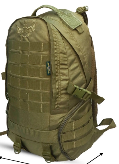 AZAD GEARS ARMY BULLET 40 LTR BACKPACK WITH EXTRA SPACE WITH 2 COMPARTMENT AND 3 POCKETS FOR TREKKING AND TRAVELLING | MEN & WOMEN | ARMY LITE GREEN | FREE SIZE