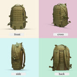 AZAD GEARS ARMY BULLET 40 LTR BACKPACK WITH EXTRA SPACE WITH 2 COMPARTMENT AND 3 POCKETS FOR TREKKING AND TRAVELLING | MEN & WOMEN | ARMY LITE GREEN | FREE SIZE