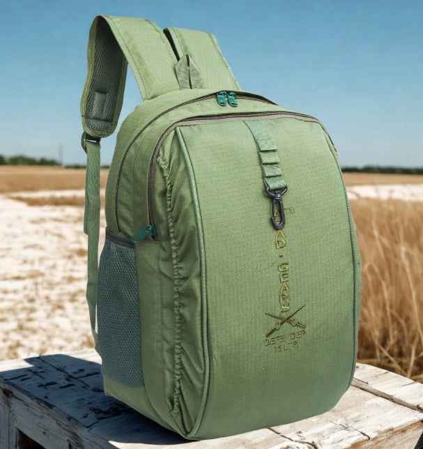AZAD GEARS ARMY DEFENDER 35 LTR BACKPACK WITH EXTRA SPACE WITH 2 COMPARTMENT AND 3 POCKETS FOR TREKKING AND TRAVELLING | MEN & WOMEN | ARMY GREEN | FREE SIZE