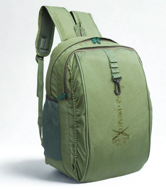 AZAD GEARS ARMY DEFENDER 35 LTR BACKPACK WITH EXTRA SPACE WITH 2 COMPARTMENT AND 3 POCKETS FOR TREKKING AND TRAVELLING | MEN & WOMEN | ARMY LITE GREEN | FREE SIZE