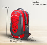 AZAD GEARS CIVIL LITE WEIGHT 40 LTR BACKPACK WITH EXTRA SPACE WITH 2 COMPARTMENTS AND 2 POCKETS FOR TREKKING AND TRAVELLING |MEN & WOMEN | DORI BAG RED | FREE SIZE