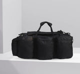 AZAD GEARS ARMY HAND DUFFLE BAG 155 LTR WITH EXTRA PACE BIG SIDE POCKETS AND  PROTECTED BASE FOR TREKKING AND TRAVELLING | MEN & WOMEN | ARMY BLACK | LARGE CAPACITY