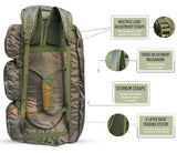 AZAD GEARS ARMY HAND DUFFLE BAG 155 LTR WITH EXTRA PACE BIG SIDE POCKETS AND  PROTECTED BASE FOR TREKKING AND TRAVELLING | MEN & WOMEN | ARMY GREEN | LARGE CAPACITY