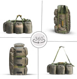 AZAD GEARS ARMY HAND DUFFLE BAG 155 LTR WITH EXTRA PACE BIG SIDE POCKETS AND  PROTECTED BASE FOR TREKKING AND TRAVELLING | MEN & WOMEN | ARMY GREEN | LARGE CAPACITY