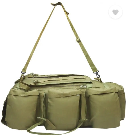 AZAD GEARS ARMY HAND DUFFLE BAG 155 LTR WITH EXTRA PACE BIG SIDE POCKETS AND  PROTECTED BASE FOR TREKKING AND TRAVELLING | MEN & WOMEN | ARMY GREEN | LARGE CAPACITY