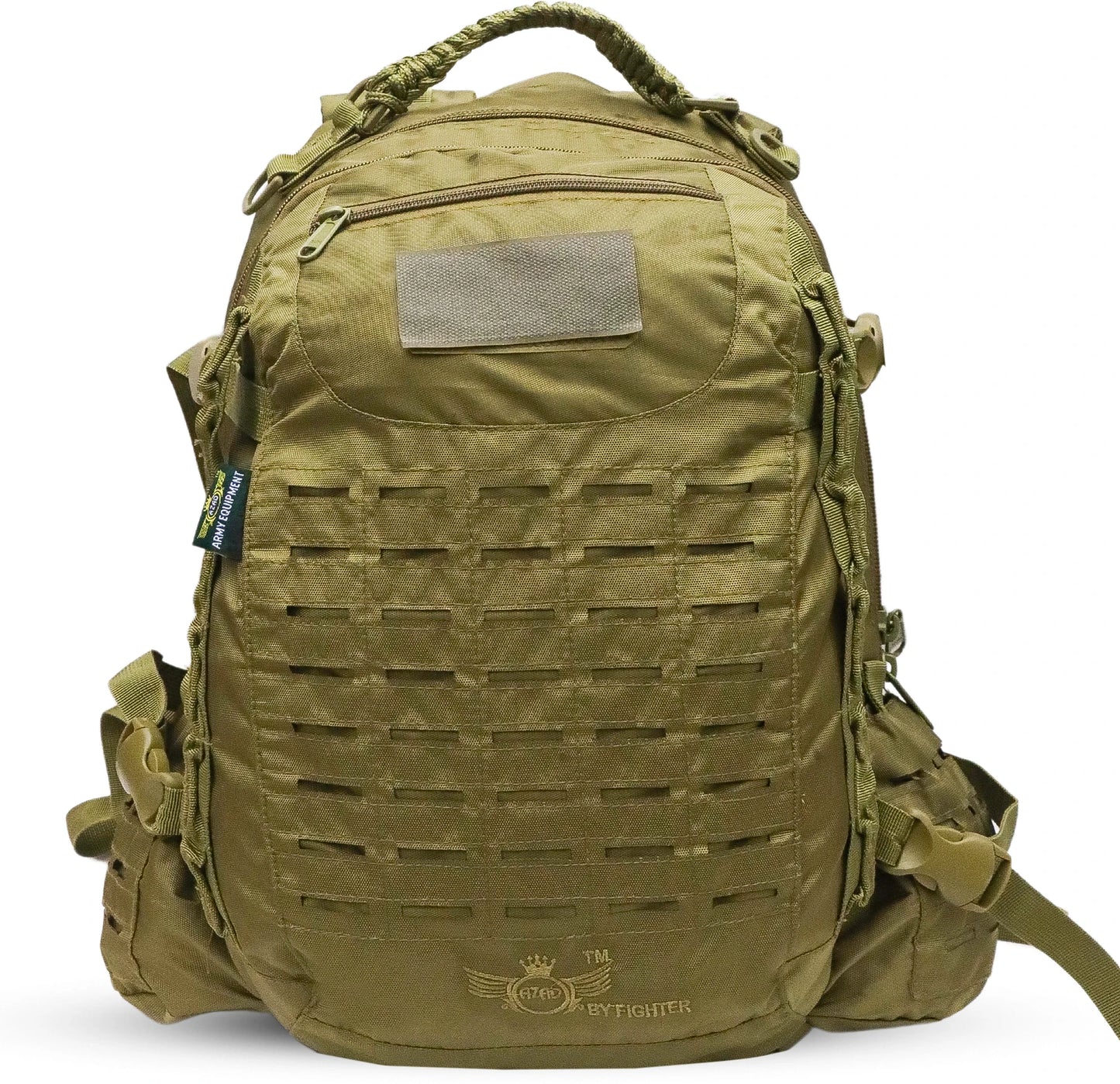 AZAD GEARS ARMY FIGHTER 55 LTR BACKPACK WITH EXTRA SPACE WITH 2 COMPARTMENT AND 6 POCKETS FOR TREKKING AND TRAVELLING | MEN & WOMEN | ARMY LITE GREEN| FREE SIZE
