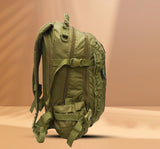 AZAD GEARS ARMY FIGHTER 55 LTR BACKPACK WITH EXTRA SPACE WITH 2 COMPARTMENT AND 6 POCKETS FOR TREKKING AND TRAVELLING | MEN & WOMEN | ARMY LITE GREEN| FREE SIZE