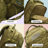 AZAD GEARS ARMY FIGHTER 55 LTR BACKPACK WITH EXTRA SPACE WITH 2 COMPARTMENT AND 6 POCKETS FOR TREKKING AND TRAVELLING | MEN & WOMEN | ARMY LITE GREEN| FREE SIZE