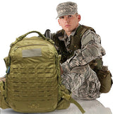 AZAD GEARS ARMY FIGHTER 55 LTR BACKPACK WITH EXTRA SPACE WITH 2 COMPARTMENT AND 6 POCKETS FOR TREKKING AND TRAVELLING | MEN & WOMEN | ARMY LITE GREEN| FREE SIZE