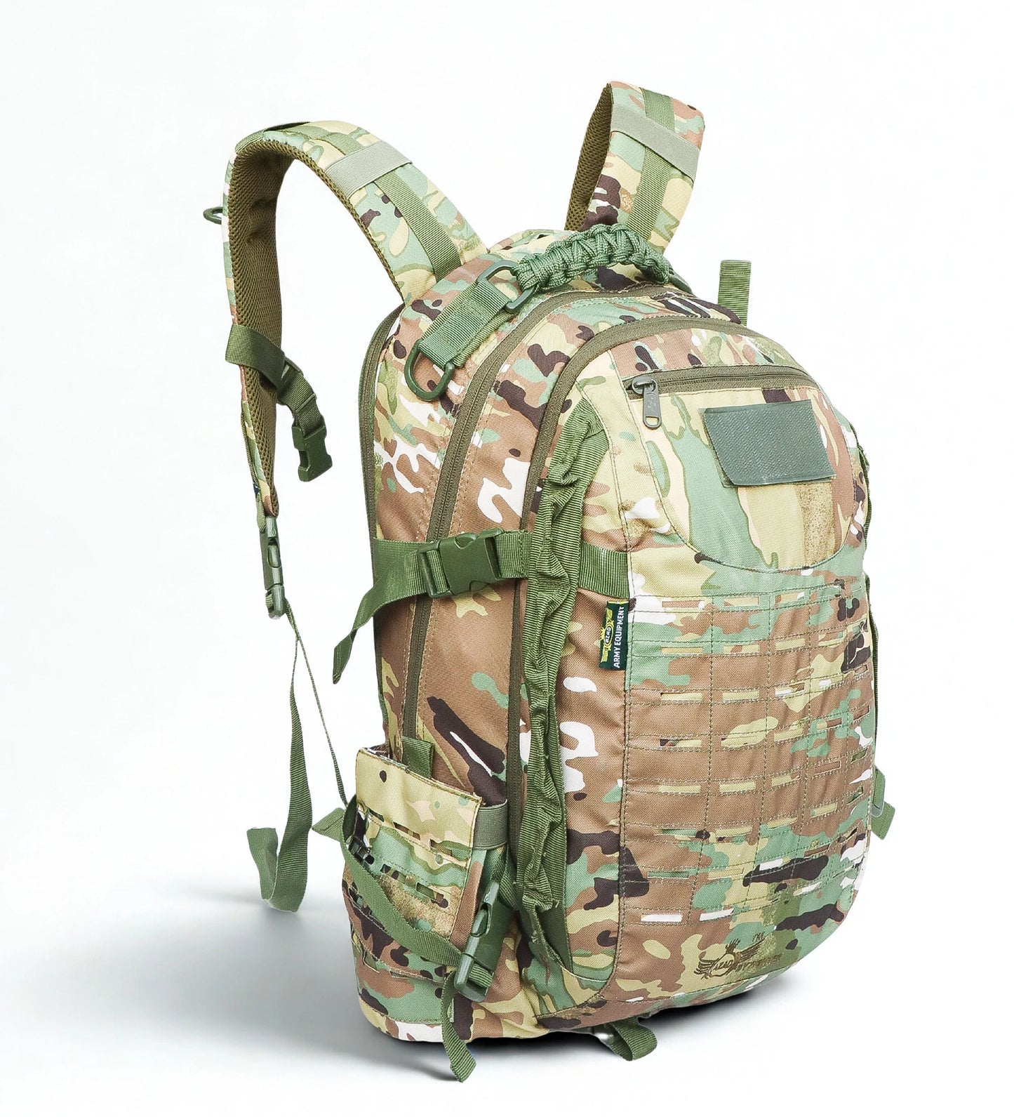 AZAD GEARS ARMY FIGHTER 55 LTR BACKPACK WITH EXTRA SPACE WITH 2 COMPARTMENT AND 6 POCKETS FOR TREKKING AND TRAVELLING | MEN & WOMEN | ARMY MULTICAM CLASSIC CAMOUFLAGE| FREE SIZE