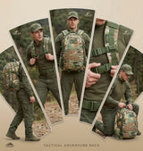 AZAD GEARS ARMY FIGHTER 55 LTR BACKPACK WITH EXTRA SPACE WITH 2 COMPARTMENT AND 6 POCKETS FOR TREKKING AND TRAVELLING | MEN & WOMEN | ARMY MULTICAM CLASSIC CAMOUFLAGE| FREE SIZE
