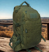 AZAD GEARS ARMY FIGHTER 55 LTR BACKPACK WITH EXTRA SPACE WITH 2 COMPARTMENT AND 6 POCKETS FOR TREKKING AND TRAVELLING | MEN & WOMEN | ARMY GREEN| FREE SIZE