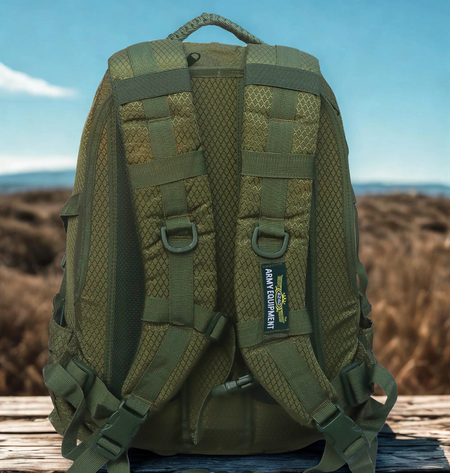 AZAD GEARS ARMY FIGHTER 55 LTR BACKPACK WITH EXTRA SPACE WITH 2 COMPARTMENT AND 6 POCKETS FOR TREKKING AND TRAVELLING | MEN & WOMEN | ARMY GREEN| FREE SIZE