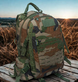 AZAD GEARS ARMY FIGHTER 55 LTR BACKPACK WITH EXTRA SPACE WITH 2 COMPARTMENT AND 6 POCKETS FOR TREKKING AND TRAVELLING | MEN & WOMEN | ARMY WOODLAND CAMOUFLAGE| FREE SIZE