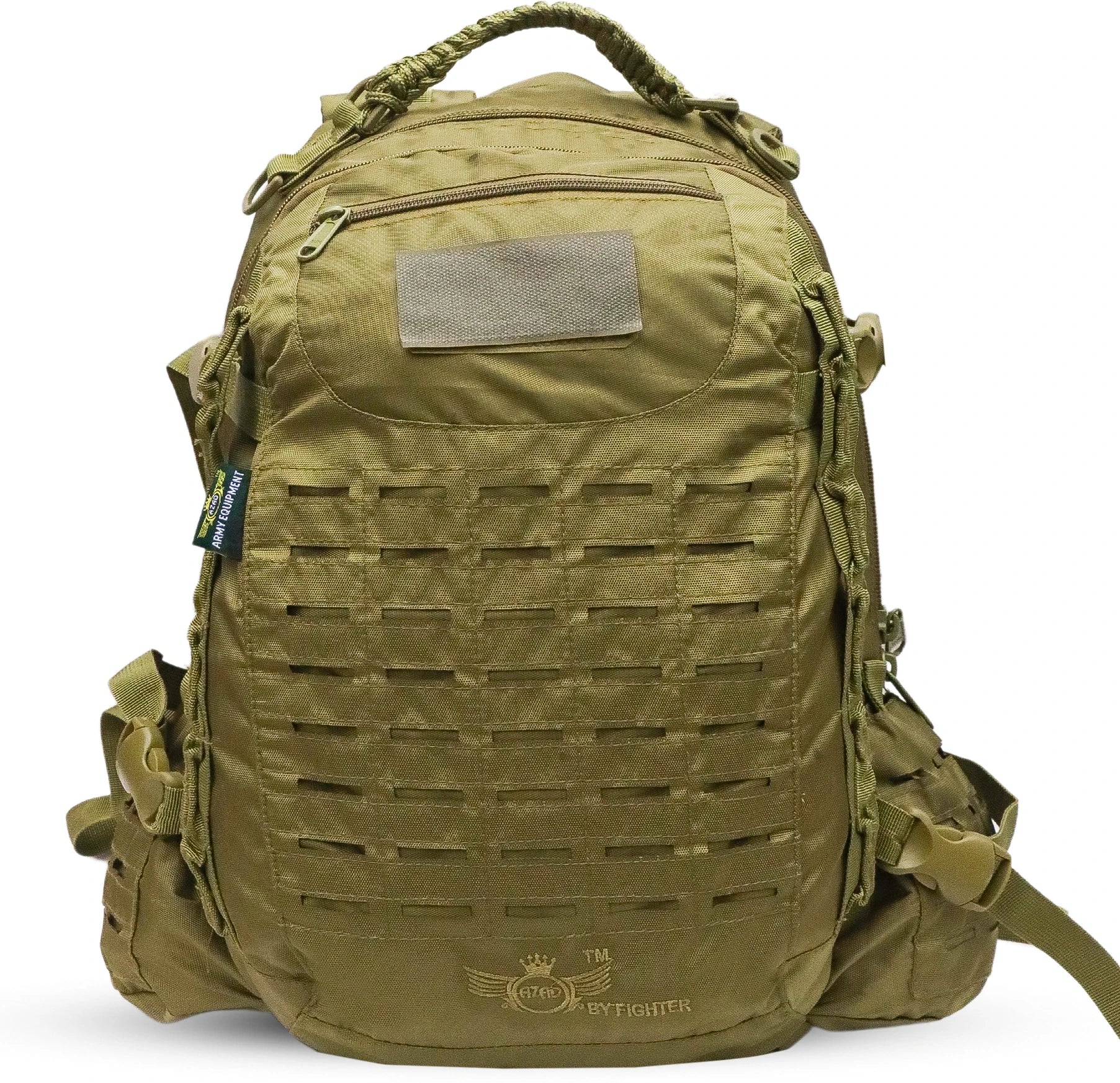 AZAD GEARS ARMY FIGHTER 55 LTR BACKPACK WITH EXTRA SPACE WITH 2 COMPARTMENT AND 6 POCKETS FOR TREKKING AND TRAVELLING | MEN & WOMEN | ARMY GREEN| FREE SIZE