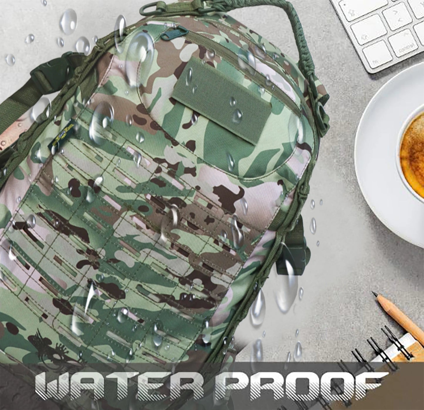 AZAD GEARS ARMY FIGHTER 55 LTR BACKPACK WITH EXTRA SPACE WITH 2 COMPARTMENT AND 6 POCKETS FOR TREKKING AND TRAVELLING | MEN & WOMEN | ARMY U.S PRINT CAMOUFLAGE| FREE SIZE
