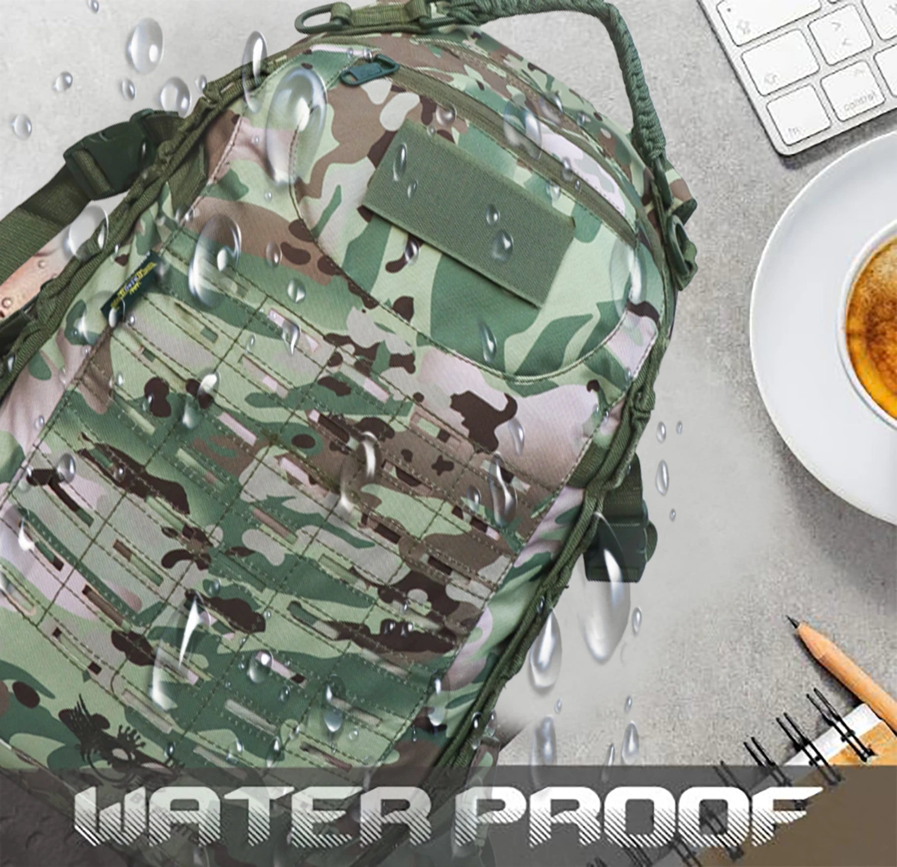 AZAD GEARS ARMY FIGHTER 55 LTR BACKPACK WITH EXTRA SPACE WITH 2 COMPARTMENT AND 6 POCKETS FOR TREKKING AND TRAVELLING | MEN & WOMEN | ARMY U.S PRINT CAMOUFLAGE| FREE SIZE