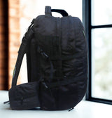 AZAD GEARS ARMY GHATAK 85 LTR BACKPACK WITH EXTRA SPACE WITH 2 COMPARTMENT AND 3 POCKETS FOR TREKKING AND TRAVELLING | MEN & WOMEN | ARMY BLACK| FREE SIZE
