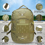 AZAD GEARS ARMY GHATAK 85 LTR BACKPACK WITH EXTRA SPACE WITH 2 COMPARTMENT AND 3 POCKETS FOR TREKKING AND TRAVELLING | MEN & WOMEN | ARMY LITE GREEN| FREE SIZE
