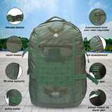 AZAD GEARS ARMY GHATAK 85 LTR BACKPACK WITH EXTRA SPACE WITH 2 COMPARTMENT AND 3 POCKETS FOR TREKKING AND TRAVELLING | MEN & WOMEN | ARMY GREEN| FREE SIZE