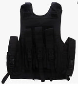 AZAD GEARS ARMY TECTICAL HARNESS VEST FOR ARY WITH STUFF ORGANIZER AND POUCHES| MEN & WOMEN | ARMY BLACK | FREE SIZE
