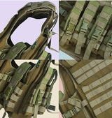AZAD GEARS ARMY TECTICAL HARNESS VEST FOR ARY WITH STUFF ORGANIZER AND POUCHES| MEN & WOMEN | ARMY LITE GREEN | FREE SIZE