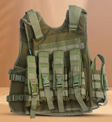 AZAD GEARS ARMY TECTICAL HARNESS VEST FOR ARY WITH STUFF ORGANIZER AND POUCHES| MEN & WOMEN | ARMY LITE GREEN | FREE SIZE