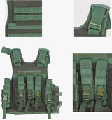 AZAD GEARS ARMY TECTICAL HARNESS VEST FOR ARY WITH STUFF ORGANIZER AND POUCHES| MEN & WOMEN | ARMY GREEN | FREE SIZE