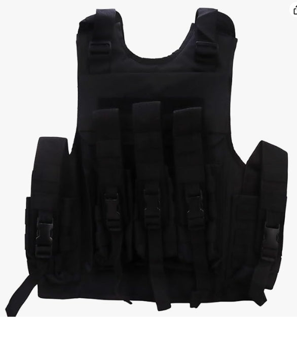 AZAD GEARS ARMY TECTICAL HARNESS VEST FOR ARY WITH STUFF ORGANIZER AND POUCHES| MEN & WOMEN | ARMY GREEN | FREE SIZE