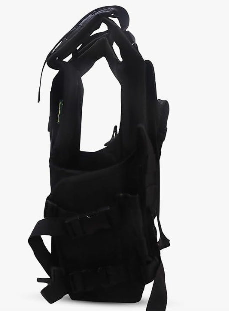 AZAD GEARS ARMY TECTICAL HARNESS VEST FOR ARY WITH STUFF ORGANIZER AND POUCHES| MEN & WOMEN | ARMY BLACK | FREE SIZE