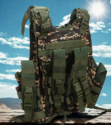 AZAD GEARS ARMY TECTICAL HARNESS VEST FOR ARY WITH STUFF ORGANIZER AND POUCHES| MEN & WOMEN | ARMY NEW DIGITAL CAMOUFLAGE | FREE SIZE