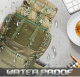 AZAD GEARS ARMY METAL FRAME HIKING RUCKSACK 75 LTR BAG WITH  MULTIPLE POCKETS AND PROTECTED BASE FOR TREKKING AND TRAVELLING | MEN & WOMEN | ARMY GREEN| LARGE CAPACITY