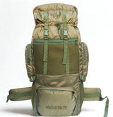 AZAD GEARS ARMY METAL FRAME HIKING RUCKSACK 75 LTR BAG WITH  MULTIPLE POCKETS AND PROTECTED BASE FOR TREKKING AND TRAVELLING | MEN & WOMEN | ARMY GREEN| LARGE CAPACITY