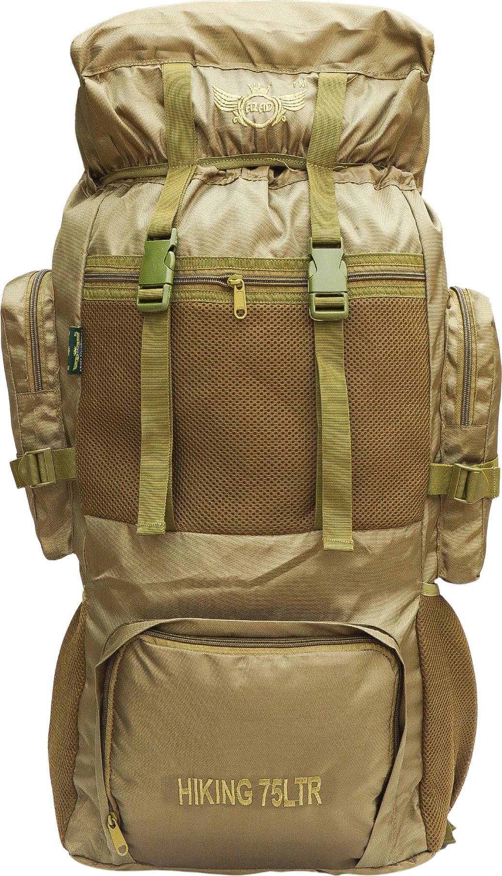 AZAD GEARS ARMY METAL FRAME HIKING RUCKSACK 75 LTR BAG WITH MULTIPLE POCKETS AND PROTECTED BASE FOR TREKKING AND TRAVELLING | MEN & WOMEN | ARMY LITE GREEN| LARGE CAPACITY