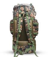 AZAD GEARS ARMY METAL FRAME HIKING RUCKSACK 125 LTR BAG WITH DETACHABLE 15 LTR BACKPACK AND MULTIPLE POCKETS AND  PROTECTED BASE FOR TREKKING AND TRAVELLING | MEN & WOMEN | ARMY COBRA| LARGE CAPACITY