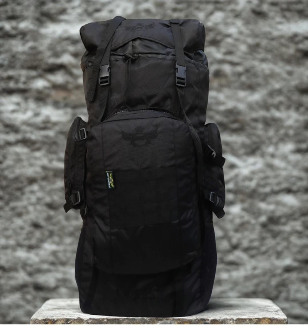 AZAD GEARS ARMY METAL FRAME HIKING RUCKSACK 125 LTR BAG WITH DETACHABLE 15 LTR BACKPACK AND MULTIPLE POCKETS AND PROTECTED BASE FOR TREKKING AND TRAVELLING | MEN & WOMEN | ARMY MULTICOLORED CAMOUFLAGE| LARGE CAPACITY
